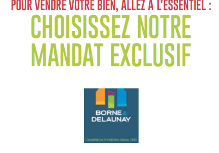 Pour vendre, choisissez le mandat exclusif